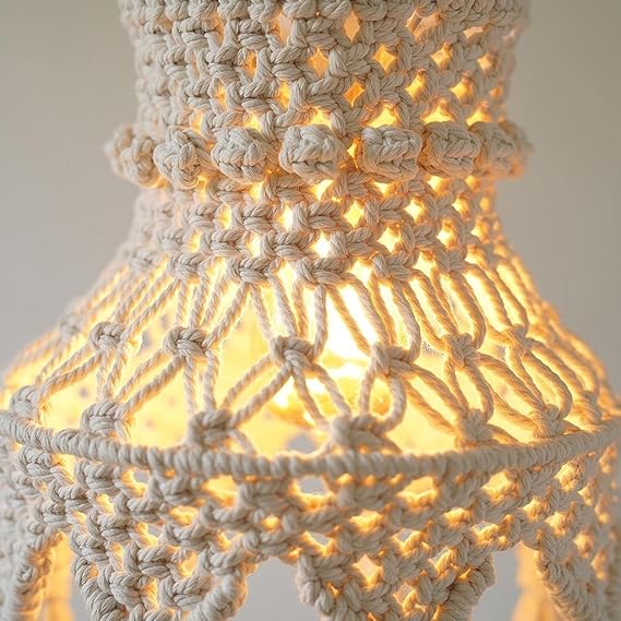 Macrame Lampshade For Home 20 inches - Leechoo